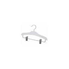 Only Hangers Elegant White Wooden Children's Clothes Hangers 12" Box of 100