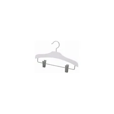 Only Hangers Elegant White Wooden Children's Clothes Hangers 12" Box of 100
