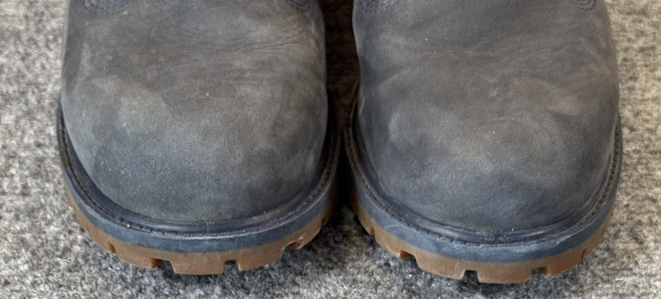 Botas de couro Timberland masculinas tamanho 6 azul nobuck clássico com cadarço 3793A - Imagem 3 de 4