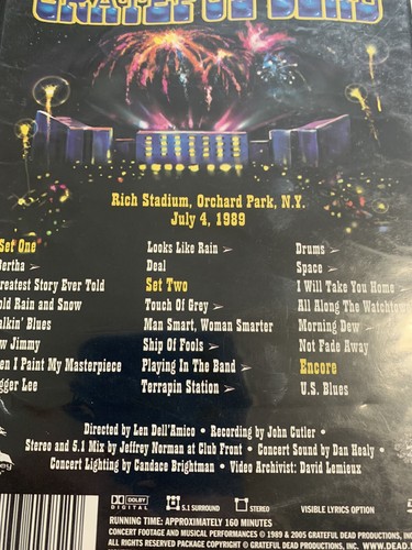 Grateful Dead Truckin' Up To Buffalo (DVD July 4, 1989 New York, Concert) Cad - Picture 4 of 5