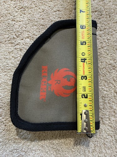 Rip-Stop RUGER Reißverschluss gepolstert kompakt Pistole Revolver Pistole Aufbewahrungstasche KHAKI - Bild 5 von 5