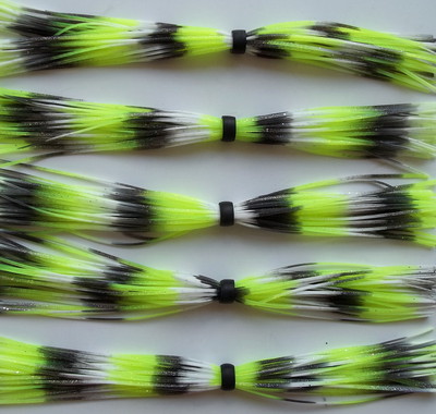 5 Custom Hand Made Silicone Spinnerbait Skirts Brown//Orange Bass Fishing-Fishing