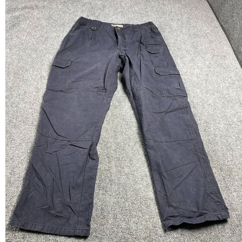 5.11 Tactical Men's Blue Regular Straight-Leg Pockets Cargo Pants Size W31