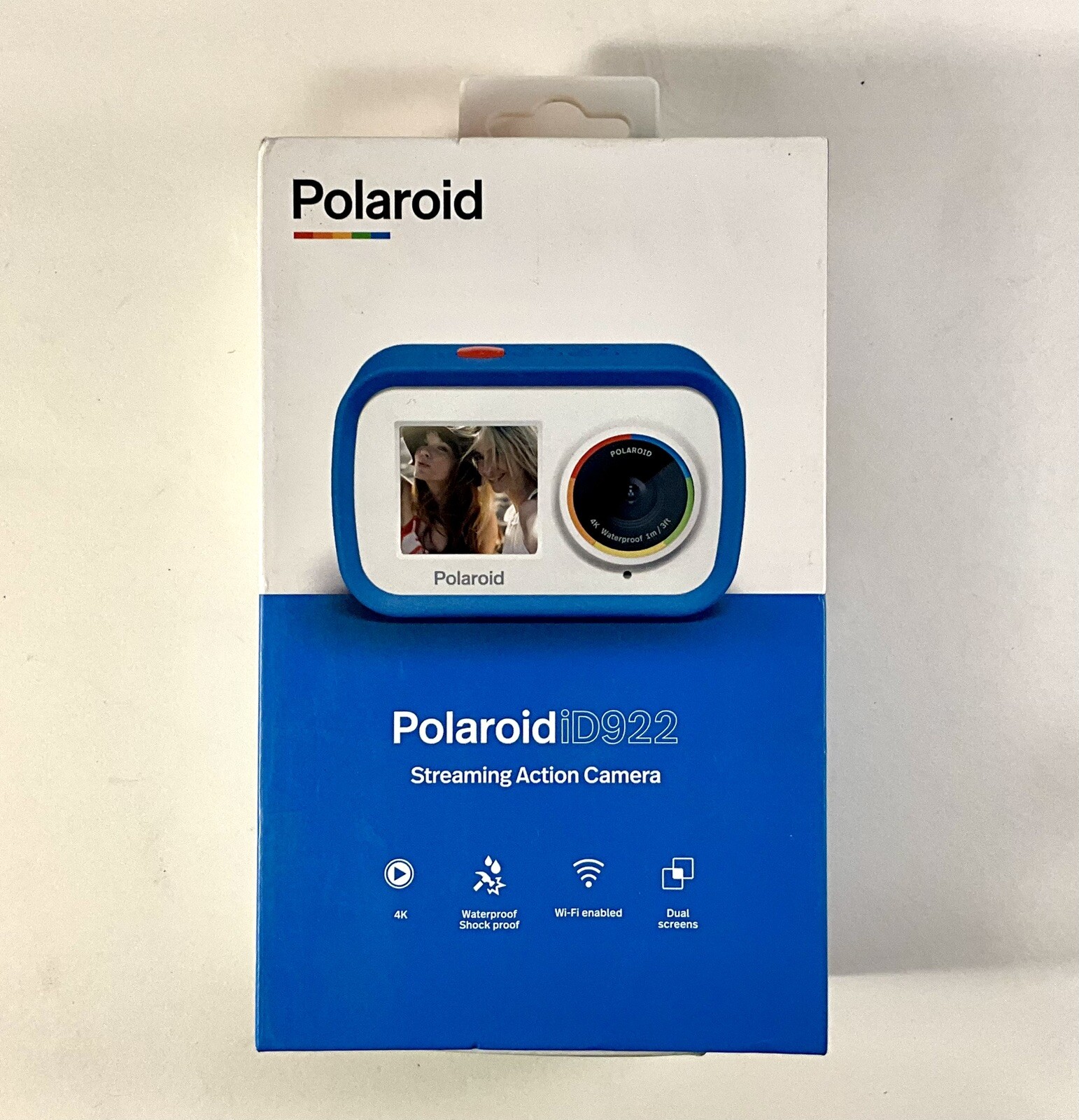 Sports Action Camera Polaroid id922 Streaming Action Camera Open Box - Blue-image