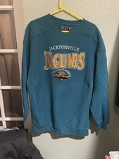 Vintage Jacksonville Jaguars Embroidered Sweatshirt 90s Green Size XL NFL