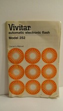VIVITAR 252 AUTOMATIC ELECTRONIC FLASH USER INSTRUCTION MANUAL OPERATING GUIDE
