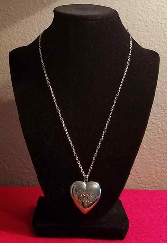 Collana Ti Amo Cuore Medaglione Scatola Foto Ciondolo Link Collana 20" - Foto 2 di 4