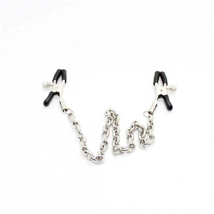 Women Bondage Breast Clips Adjustable Clamps Stimulator Chain Toy BDSM