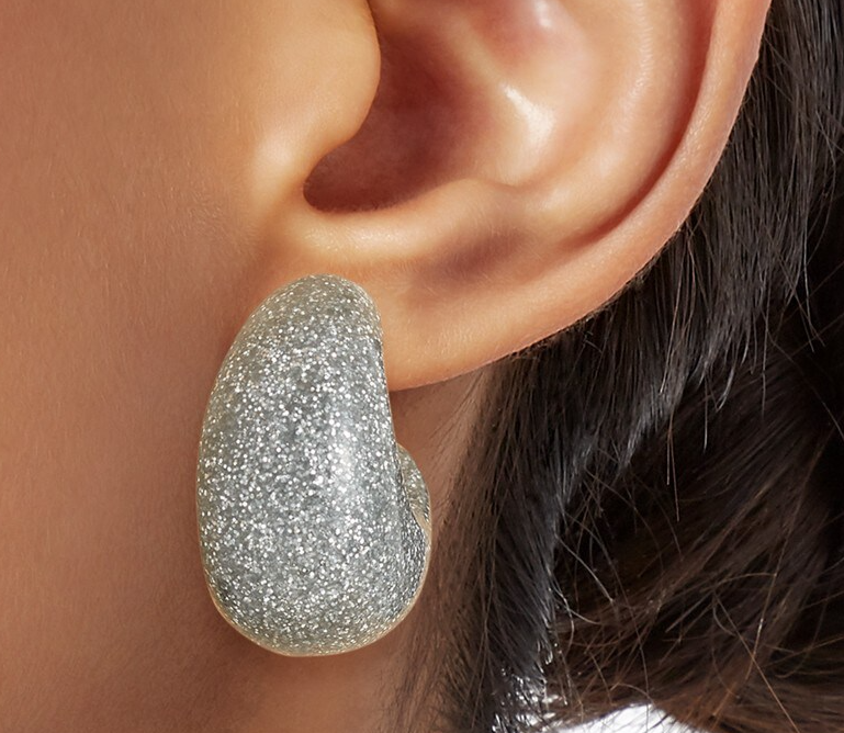 Kate Spade New York Adore-ables Glitter Huggie Earrings One