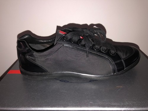 sneakers noir PRADA spazzola nylon 4E2439 pointure 5 uk = 38,5 neuves #550€ - Foto 6 di 9