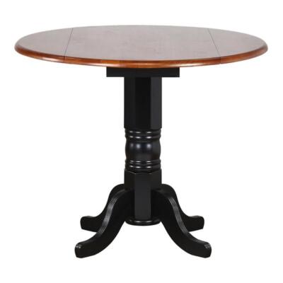 Sunset Trading Black Cherry Selections 42'' Extendable Wood Pub Table in Black