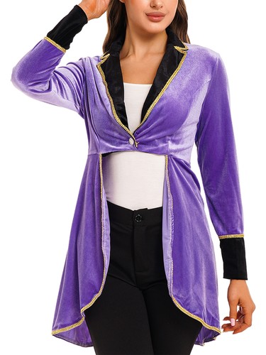 Adult Womens Circus Ringmaster Cosplay Costume Steampunk Tailcoat Jacket - Picture 123 of 141