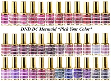 DND DC Mermaid Glitter Gel #218-253 PICK YOUR COLOR .6oz LED/UV DND Gel Polish