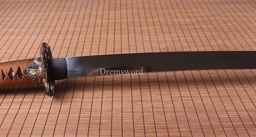 1095 High Carbon Steel Katana Japanese Samurai Sword Sharp Ox Horn Saya Black - Picture 12 of 18