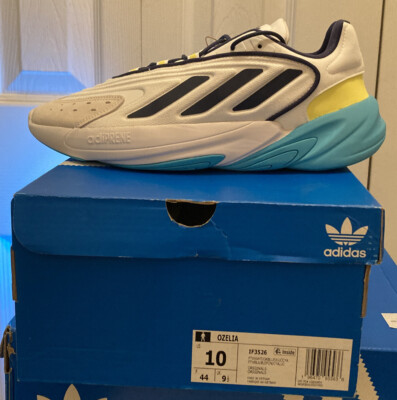 Adidas Ozelia Mens 2023 Sneaker White DK Blue Yellow SZ-10 NEW W/BOX.