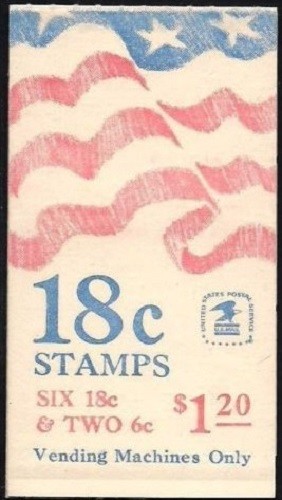1981 18c Flag, Purple Mountain Majesties, Booklet of 8 1981 18c Flag, Purple Mountain Majesties, Booklet of 8