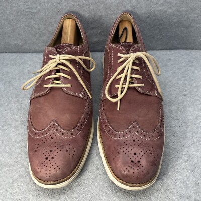 Cole Haan Men’s Lunargrand  Red Derby Shoes Wingtip Suede Sneakers size 10 Cole Haan Men main image 4