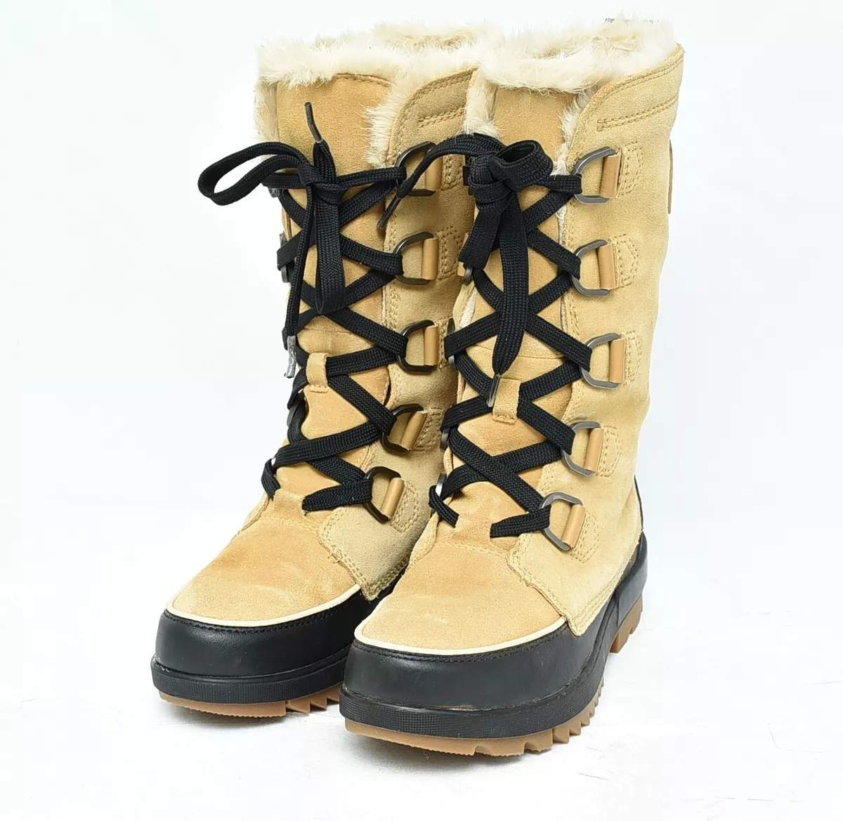 Sorel WOMEN’S TIVOLI IV TALL Winter BOOTS Sz 6.5 Wool Lined Waterproof Leather