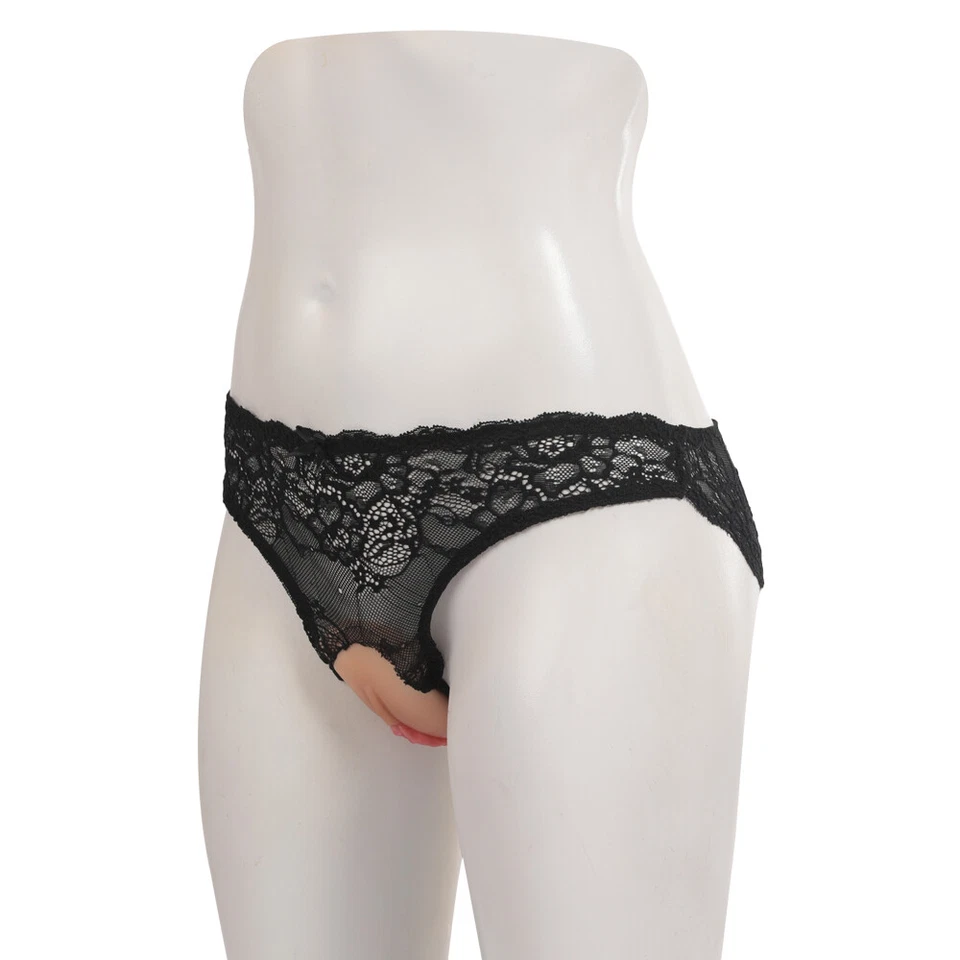 Almohadillas vaginales falsas de silicona con bragas de encaje ocultando gaff transgénero disfraces Foto 3 de 4