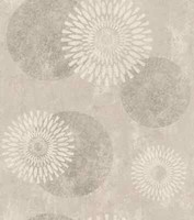 Vliestapete Rasch 651713 Betonoptik Kreise Silber Beige Metallic (4,12€/1Qm)