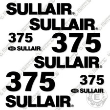 Fits Sullair 375 Decal Kit Air Compressor - 7 YEAR OUTDOOR 3M VINYL!