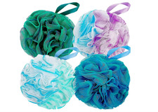 Fu Store Loofah Sponge Shower Loofahs 70g Bath Sponges Mesh Balls 4 Multi....