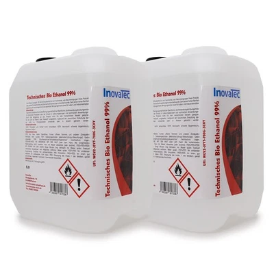 10l Bio-Ethanol 99% BioEthanol vergällt Technische Laborqualität InovaTec