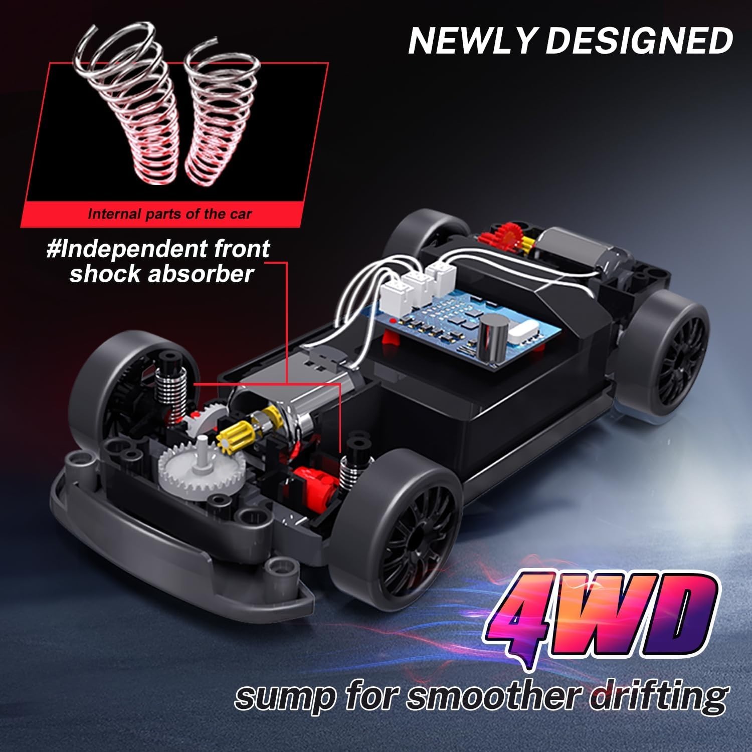 1:24 4WD RC Racing Car 2.4G 20KM/H Brushless High Speed Remote Control Drift Car