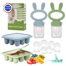 WAJIAYON Easter Bunny Baby Breastmilk Popsicle Molds Baby Fruit Feeder Infant