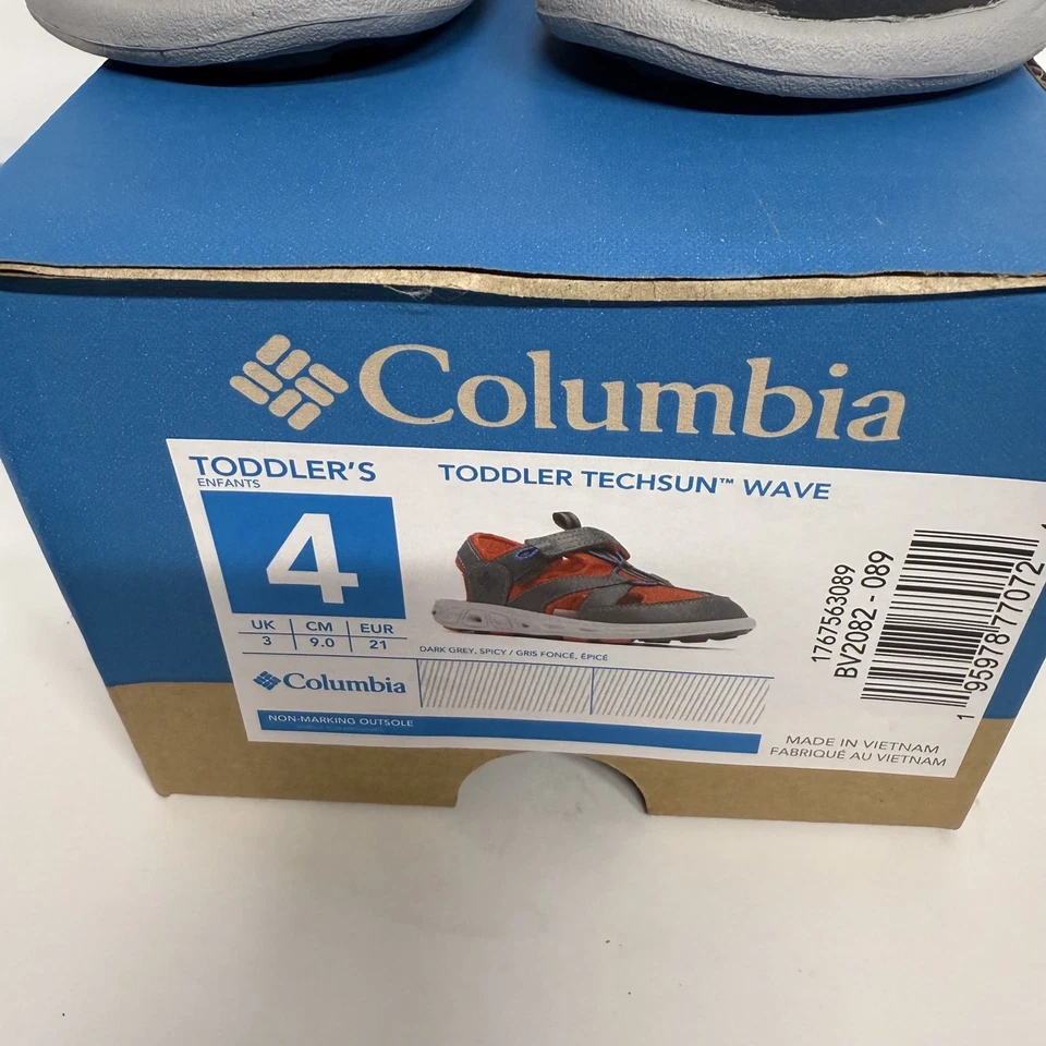 Columbia мальчиков ясельного возраста Techsun сандалии размер 4 темно серый / специи Бесплатная доставка новый - Изображение 3 из 3