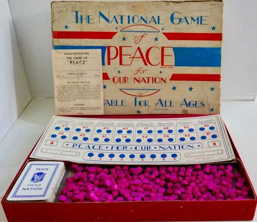 Vintage 1939-40 Pre-WWII NATIONAL GAME OF PEACE FOR OUR NATION - PARKER BROTHERS