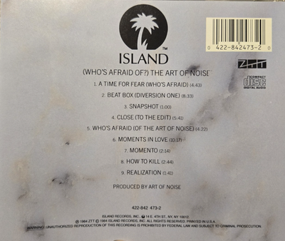 その他 Much Afraid [CD] The Art Of Noise : Who's Afraid Of - Audio CD | eBay