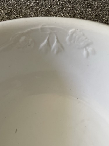 Antique English White Ironstone Pitcher and Bowl Vintage Rare Good Condition - Picture 7 of 7