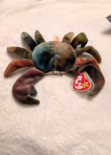 Rare TY Beanie baby 'claude' the crab (alot darker than normal)made in Indonesia
