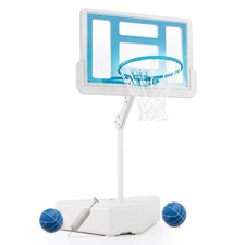 Splash  Shoot Pool Basketball Hoop w/Adjustable Height Backboard, 2 Water Balls