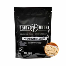 Ready Hour | Mushroom Rice Pilaf  | 8 Serving | Camping Emergency Food | MRE