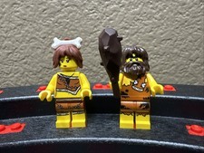 LEGO Minifigure Lot- Cave Man & Cave Woman (5004936) Iconic Cave Club Caveman A7