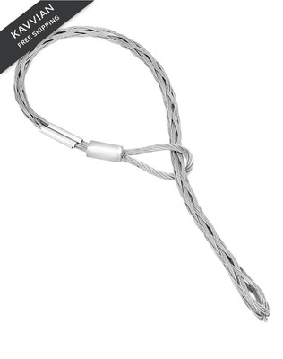 QWORK Cable Pulling Socks Grip, 3306 Lbs Breaking Strength, 3.3 1-2'', Ft