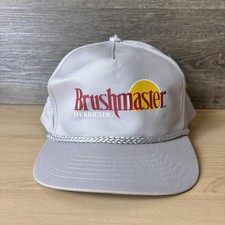 Vintage Brushmaster Hat Cap Snap Back Gray Ad...