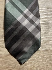 Kenneth Cole 100 silk tie in green, black, and grey