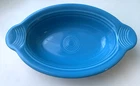 Fiesta  OVAL INDIVIDUAL CASSEROLE Baking Dish - 9"  PEACOCK - Retired Color