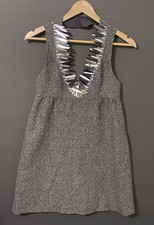 Ana Sui  For Target 20th Anniversary Gray Tweed Mini Dress Size XS