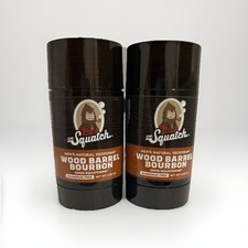 2 Dr. Squatch Natural Deodorant 2.65 oz. Wood Barrel Bourbon Aluminum Free NEW