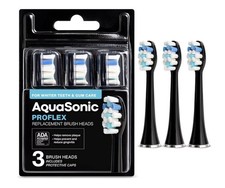 AquaSonic Proflex Brush Heads Black Soft Firm Bristles for Black Series Pro V