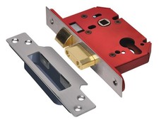 Image of UNION - StrongBOLT 22EU EUS-SS-3.0 Euro Sashlock Stainless Steel 81mm 3in