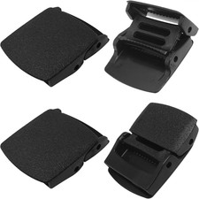 38Cm Plastic Buckle 4PCS Black Nylon Canvas Web Belt Plastic Buckle for 1.4 Inch