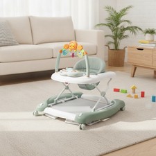 Baby Walker 5-in-1 Folding Toddler Activity Walker for 6-18 with Bouncer Tripod