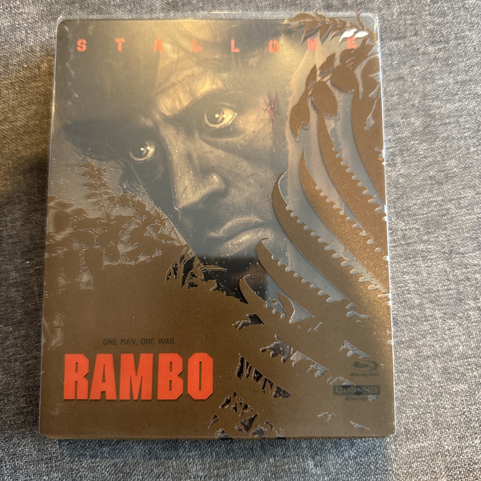 Rambo First Blood STEELBOOK VGC 4K UHD BLU RAY DISC BENT DAMAGED STEEL BOOK