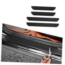 4PCS Cuttable Car Door Sill Protector,Anti-Slip  Anti-Scratch Car Door Edge