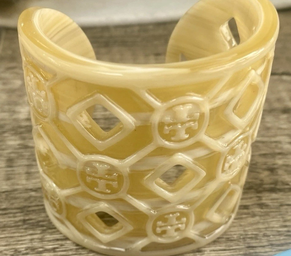 Brazalete TORY BURCH Beige Resina Lucite Pequeño (7106) Foto 2 de 4